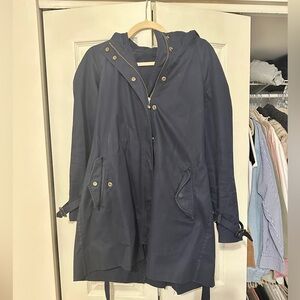 Jcrew Navy Trench with Hood size 10